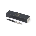 Parker Jotter Core Kugelschreiber aus Edelstahl mit blauer Tinte farbe schwarz erste Ansicht
