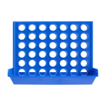 Vier-Gewinnt-Spiel Kunststoff rot/gelb mit Beuteln farbe blau erste Ansicht