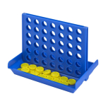 Vier-Gewinnt-Spiel Kunststoff rot/gelb mit Beuteln zweite Ansicht