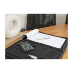 Business-Mappe aus Mikrofaser mit Notizblättern und Taschenrechner dritte Ansicht