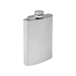 Edelstahl-Taschenflasche 100 ml, Schraubverschluss, personalisierbar farbe silber erstes Detailbild