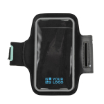 Sportarmband fürs Handy, reflektierend mit Klettverschluss farbe schwarz Ansicht mit Druckbereich