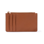 Geld- und Kartenetui mit Reißverschluss aus Kunstleder farbe braun erste Ansicht