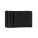 Geld- und Kartenetui mit Reißverschluss aus Kunstleder farbe schwarz erste Ansicht