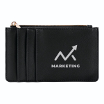 Geld- und Kartenetui mit Reißverschluss aus Kunstleder farbe schwarz fünfte Ansicht