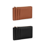 Geld- und Kartenetui mit Reißverschluss aus Kunstleder farbe schwarz sechste Ansicht