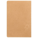 Notizbücher mit cremefarbenen Seiten, kariertem FSC-Papier, A5 farbe khaki dritte Ansicht