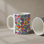 Keramiktasse für Sublimation mit glänzendem Finish, 320 ml farbe weiß vierte Ansicht