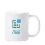 Keramiktasse für Sublimation mit glänzendem Finish, 320 ml farbe weiß Ansicht mit Druckbereich