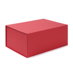 Elegante Geschenkbox aus stabilem Karton mit Magnetverschluss farbe rot erste Ansicht