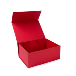 Elegante Geschenkbox aus stabilem Karton mit Magnetverschluss farbe rot zweite Ansicht
