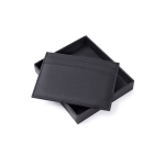 Schwarzes Kartenetui aus Leder in eleganter Geschenkbox farbe schwarz vierte Ansicht