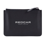 Schwarzes Kartenetui aus Leder mit mittigem Reißverschluss farbe schwarz sechste Ansicht