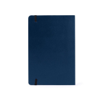 Notizbuch aus Kunstleder mit cremefarbenen, linierten Seiten, A5 farbe marineblau dritte Ansicht