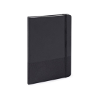 Kunstleder-Notizbuch & RPET mit cremefarbenen, linierten Seiten, A5 farbe schwarz zweite Ansicht