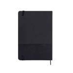 Kunstleder-Notizbuch & RPET mit cremefarbenen, linierten Seiten, A5 farbe schwarz dritte Ansicht