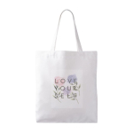 Polyestertasche mit weicher Haptik, speziell für Sublimation, 280 g/m² farbe weiß Detailbild