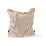 Faltbare Tasche aus Fairtrade-Baumwolle zum Personalisieren, 120 g/m² farbe natürliche farbe dritte Ansicht