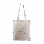 Faltbare Tasche aus Fairtrade-Baumwolle zum Personalisieren, 120 g/m² farbe natürliche farbe sechste Ansicht