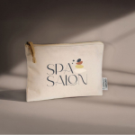 Rechteckige Kulturtasche aus Bio-Baumwolle mit GOTS-Zertifizierung farbe natürliche farbe Detailbild 4