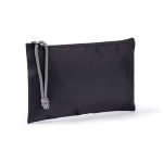 Nylon-Kulturtasche mit zweifarbigem Kordelzug am Zipper, 240 g/m² farbe schwarz zweite Ansicht