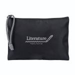 Nylon-Kulturtasche mit zweifarbigem Kordelzug am Zipper, 240 g/m² farbe schwarz dritte Ansicht