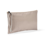 Nylon-Kulturtasche mit zweifarbigem Kordelzug am Zipper, 240 g/m² farbe beige zweite Ansicht
