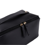Reisekulturtasche aus PU mit weichem Finish, 400 g/m² farbe schwarz dritte Ansicht