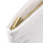 Rechteckige, wattierte und weiche Kulturtasche aus Polyester, 120 g/m² farbe weiß dritte Ansicht