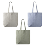 Baumwoll-Polyester-Tote-Bag mit langen Henkeln, 220 g/m² farbe blau vierte Ansicht