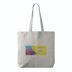 Baumwoll-Polyester-Tote-Bag mit langen Henkeln, 220 g/m² farbe grau Detailbild 4