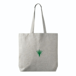 Baumwoll-Polyester-Tote-Bag mit langen Henkeln, 220 g/m² farbe grau vierte Ansicht