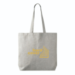 Baumwoll-Polyester-Tote-Bag mit langen Henkeln, 220 g/m² farbe grau Detailbild 2