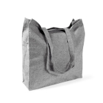 Große Baumwoll-Polyester-Tote-Bag mit meliertem Finish, 240 g/m² farbe schwarz dritte Ansicht
