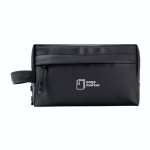 Kulturtasche aus Kunstleder mit seitlichem Griff, 500 g/m² farbe schwarz vierte Ansicht