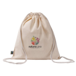 Turnbeutel aus Fairtrade-Baumwolle 140 g/m² farbe natürliche farbe Detailbild