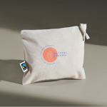 Flache Kulturtasche aus Fairtrade-Baumwolle, 220 g/m², Zipper farbe natürliche farbe Detailbild 6