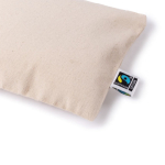 Flache Kulturtasche aus Fairtrade-Baumwolle, 220 g/m², Zipper farbe natürliche farbe vierte Ansicht