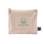 Flache Kulturtasche aus Fairtrade-Baumwolle, 220 g/m², Zipper farbe natürliche farbe sechste Ansicht