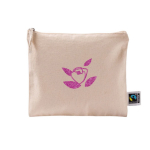 Flache Kulturtasche aus Fairtrade-Baumwolle, 220 g/m², Zipper farbe natürliche farbe Detailbild 2