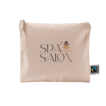 Flache Kulturtasche aus Fairtrade-Baumwolle, 220 g/m², Zipper farbe natürliche farbe Detailbild 3