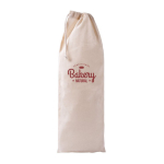 Baguette-Brotbeutel aus recycelter Baumwolle mit Kordelzugverschluss farbe natürliche farbe vierte Ansicht