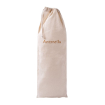 Baguette-Brotbeutel aus recycelter Baumwolle mit Kordelzugverschluss farbe natürliche farbe Detailbild