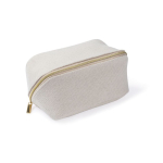 Kulturtasche mit einem Fach aus Polyester, weiche Haptik, 450 g/m² farbe natürliche farbe dritte Ansicht