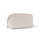 Kulturtasche mit einem Fach aus Polyester, weiche Haptik, 450 g/m² farbe natürliche farbe vierte Ansicht