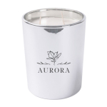 Duftkerze mit floraler Note, 3 Dochte, im glänzenden Glasgefäß farbe silber vierte Ansicht