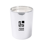 Duftkerze mit floraler Note, 3 Dochte, im glänzenden Glasgefäß farbe silber Ansicht mit Druckbereich