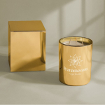 Duftkerze mit floraler Note, 3 Dochte, im glänzenden Glasgefäß farbe gold zweite Ansicht