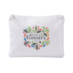 Kulturtasche aus Polyester mit samtartigem Finish, 280 g/m² farbe weiß dritte Ansicht