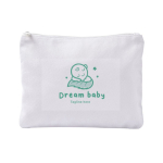 Kulturtasche aus Polyester mit samtartigem Finish, 280 g/m² farbe weiß fünfte Ansicht